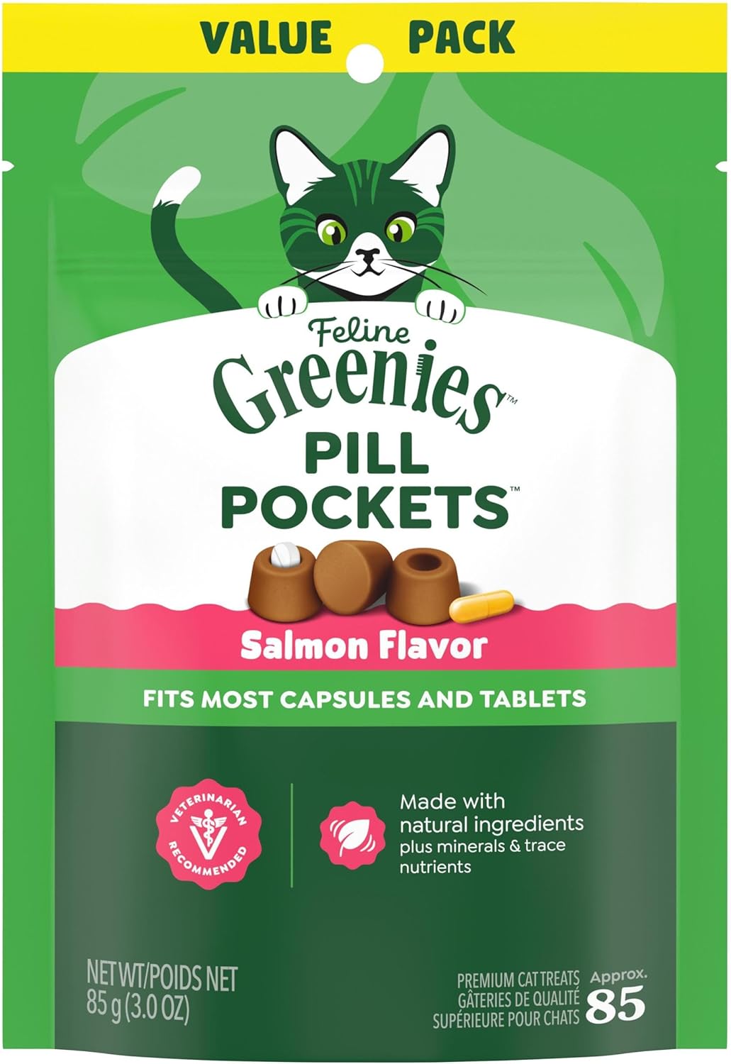 Greenies Feline Pill Pockets, Salmon Flavor