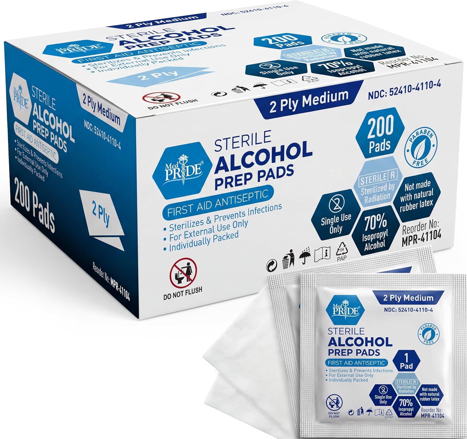 Alcohol Prep Pads 200ct